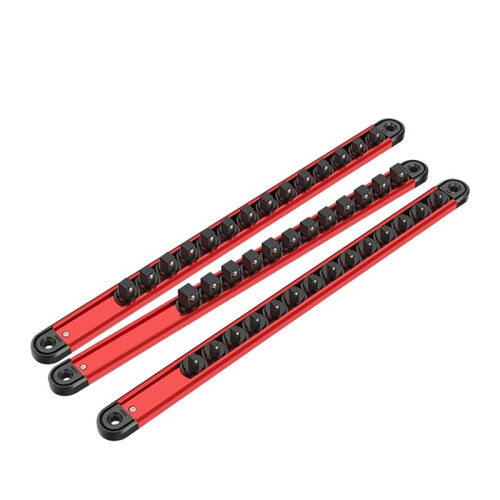 Magnetic Socket Organizer Rail Bar Tool Rack Wall Mounted Socket Rack for Garage Workshop Socket Wrench Storage