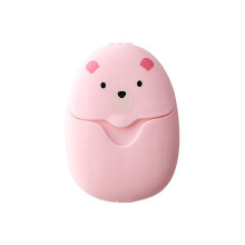 Travel Soap Paper Box 50PCS Disposable Mini Sheets for Handwashing and Bath, Compact Soap Case Pink
