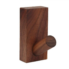 Solid Wood Wall Hook Black Walnut TreeShaped SpaceSaving Coat Rack for Porch and Door