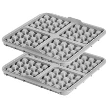 2 Stuks Wafelvormen van 17x17 cm voor Alle Vierkante Airfryers van 4,2-6,2 Liter, Siliconen Bakvorm voor Airfryers B