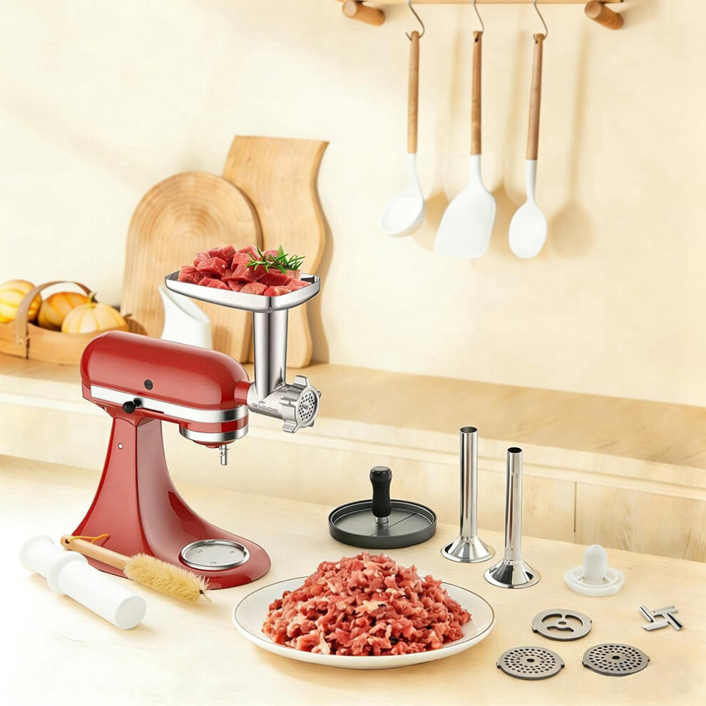 For Kamjuntar Meat Grinder Attachment For Stand Mixer, 16-Piece Food Grinder & Sausage Maker Set 4711474196798