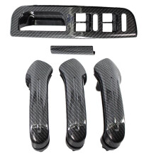 Carbon Fiber Interior Door Grab Handle Cover Bezel LHD/RHD for MK4 1998-2004 Left Hand Drive