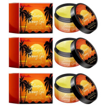 Tanning Accelerator Gel with Shea Butter and Coconut Oil for Fast Natural Bronzing, Deep Hydration, NonGreasy Outdoor Tan 3.53oz Yellow 3Pack