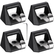 4PCS Hooks Heavy Duty Steel L Track Cleat Hooks for 2024+ Bed Rail & Enclosed Trailer Accessories