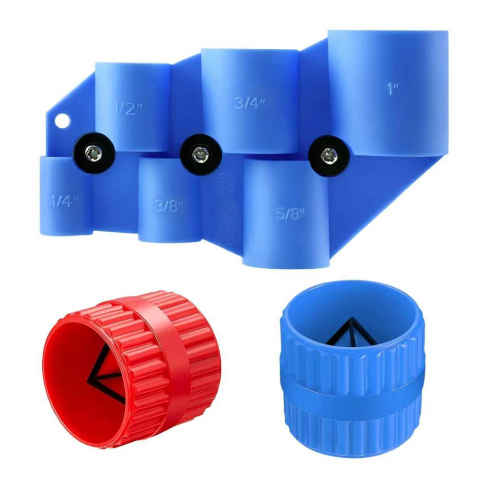 Pipe Deburring Tool Kit, 1/4" To 1" Depth Gauge, 1/8'' To 1-5/8'' Inner Outer Reamer Pipe Tubing Chamfer Tool For Pvc 6034095587447