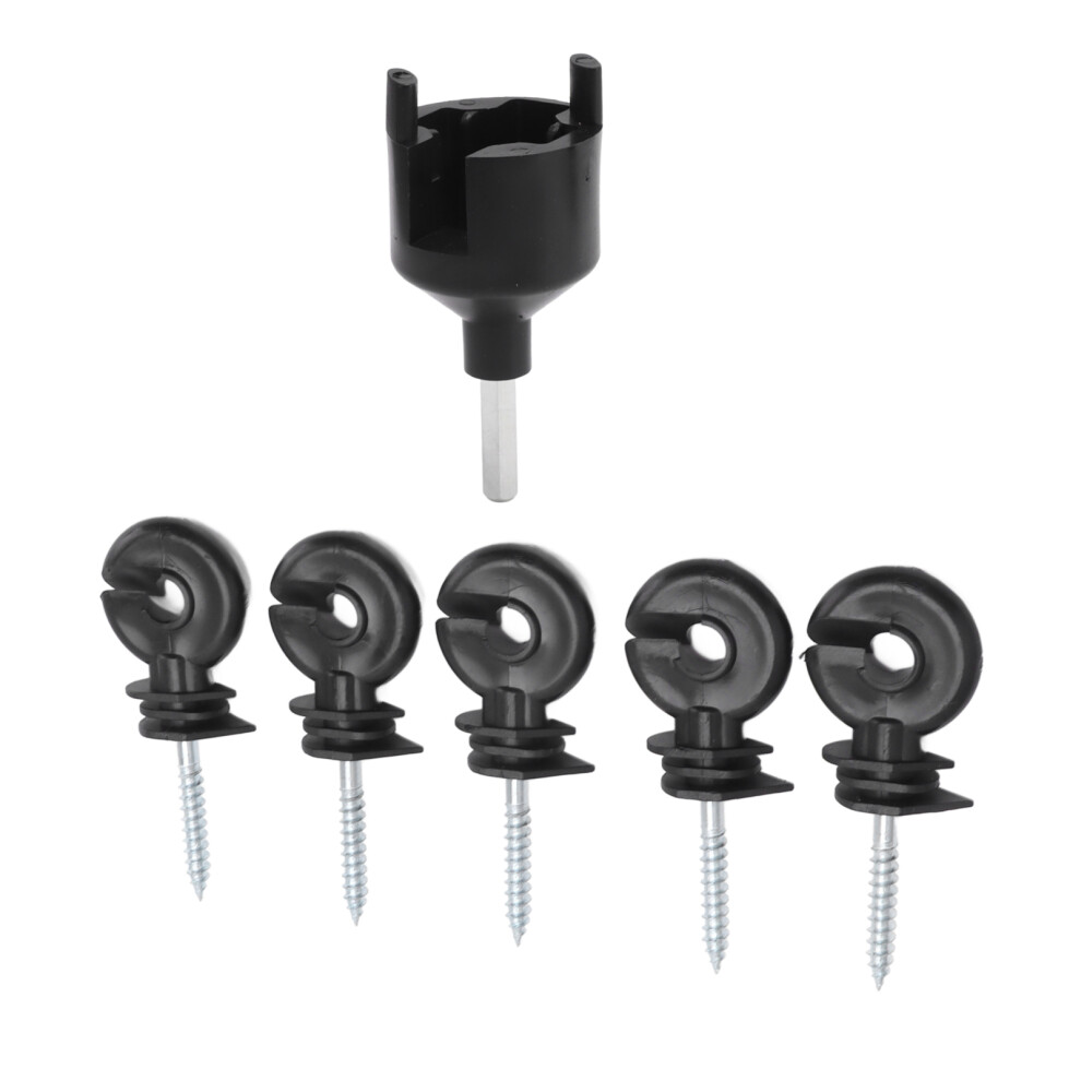 50Pcs Galvanized Steel Electric Fence Insulators With Tool, 9Cm 4271389809072