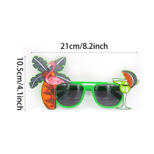 (Green coconut tree) Funny Summer Party Glasses for Cosplay & Festivals