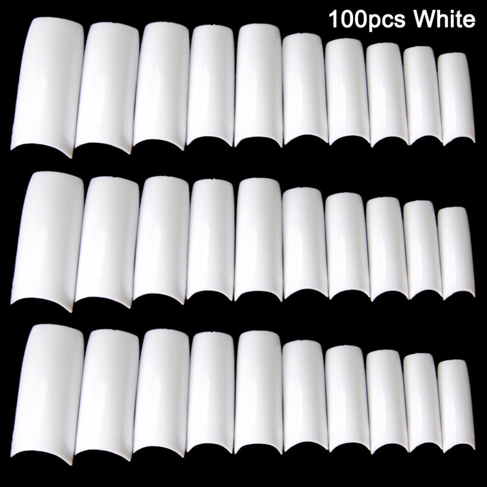 Reach-Tools White (100Pcs ) 50Pcs French False Nails Acrylic Uv Gel Tips