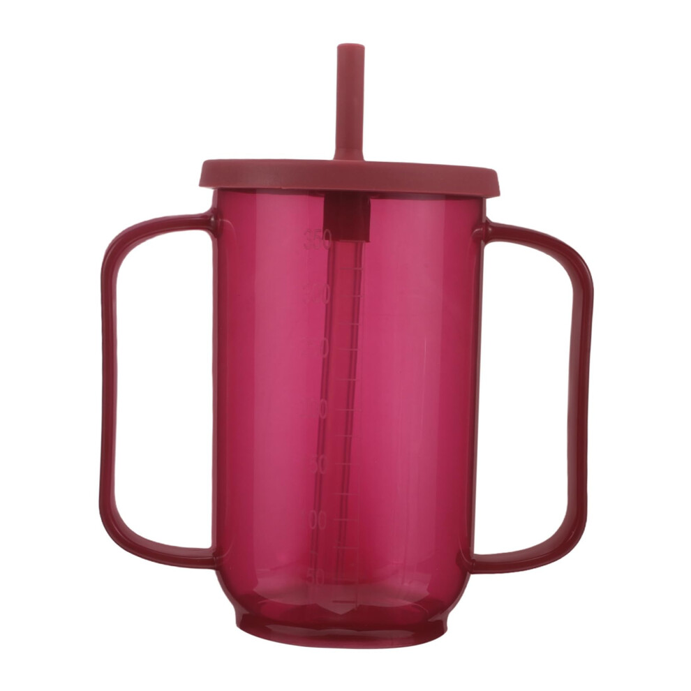 Elderly Sippy Cup Leakproof Drinking Cup with Ergonomic Handles and Straw for Seniors and Disabled
