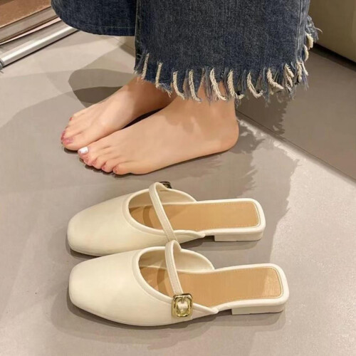 (White, 36 37) Mules Femmes Été - Sandales Décontractées