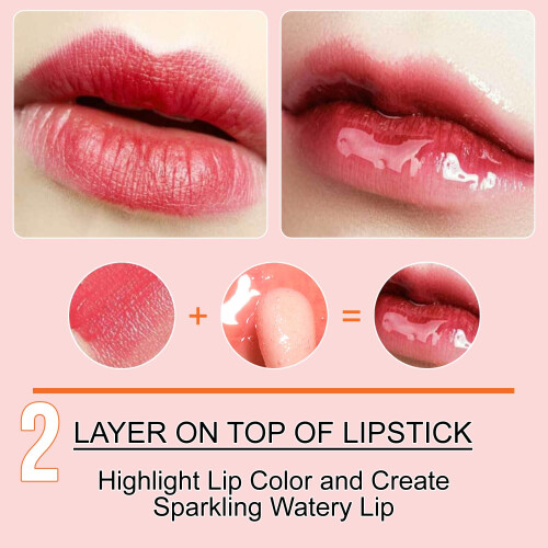 2PCS Lip Oil Gloss Set with Deep Hydration, NonSticky Plumping Effect, Moisturizing for Dry Lips 2