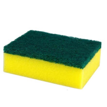 Heavy Duty Kitchen Cleaning Sponges 6 Pack Dual Sided Non Scratch Dishwashing Sponges Green and Yellow