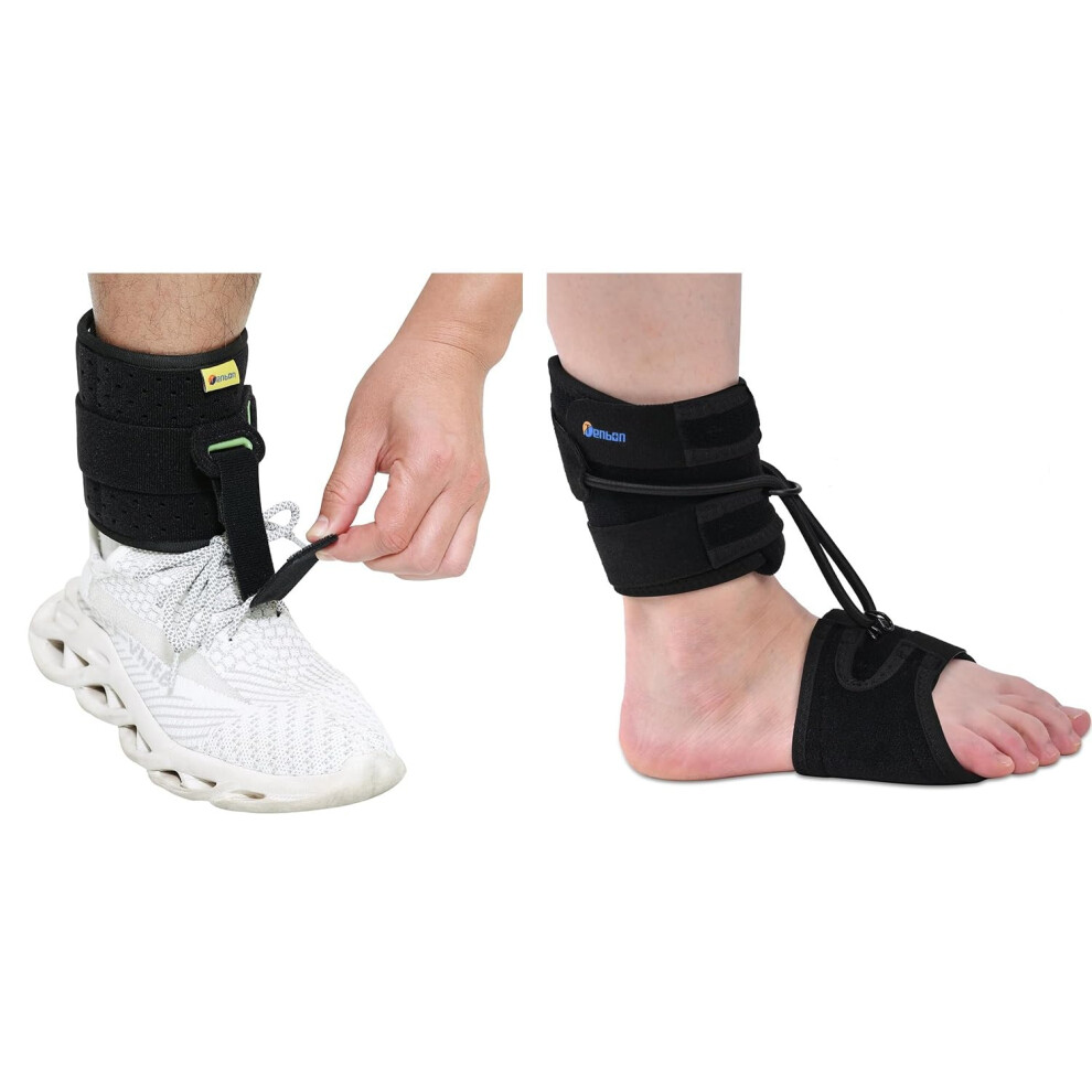 Drop Foot Brace with Adjustable Support Fit, Slim LowProfile Design for Daily Walking Comfort