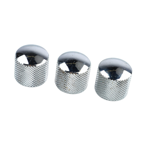 Silver Electric Bass & Guitar Volume Control Knobs 3Pcs Tuning Potentiometers