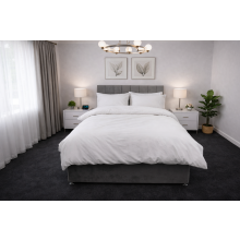 (White, Super King) Plain Duvet Cover, Quilt Cover Set with Pillowcases, Bedroom Bedding Bed Set in following colours and Sizes