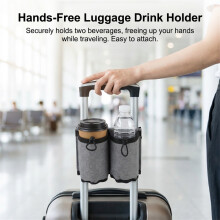 (Gray) Travel Cup Sleeve with Anti-Slip Lining