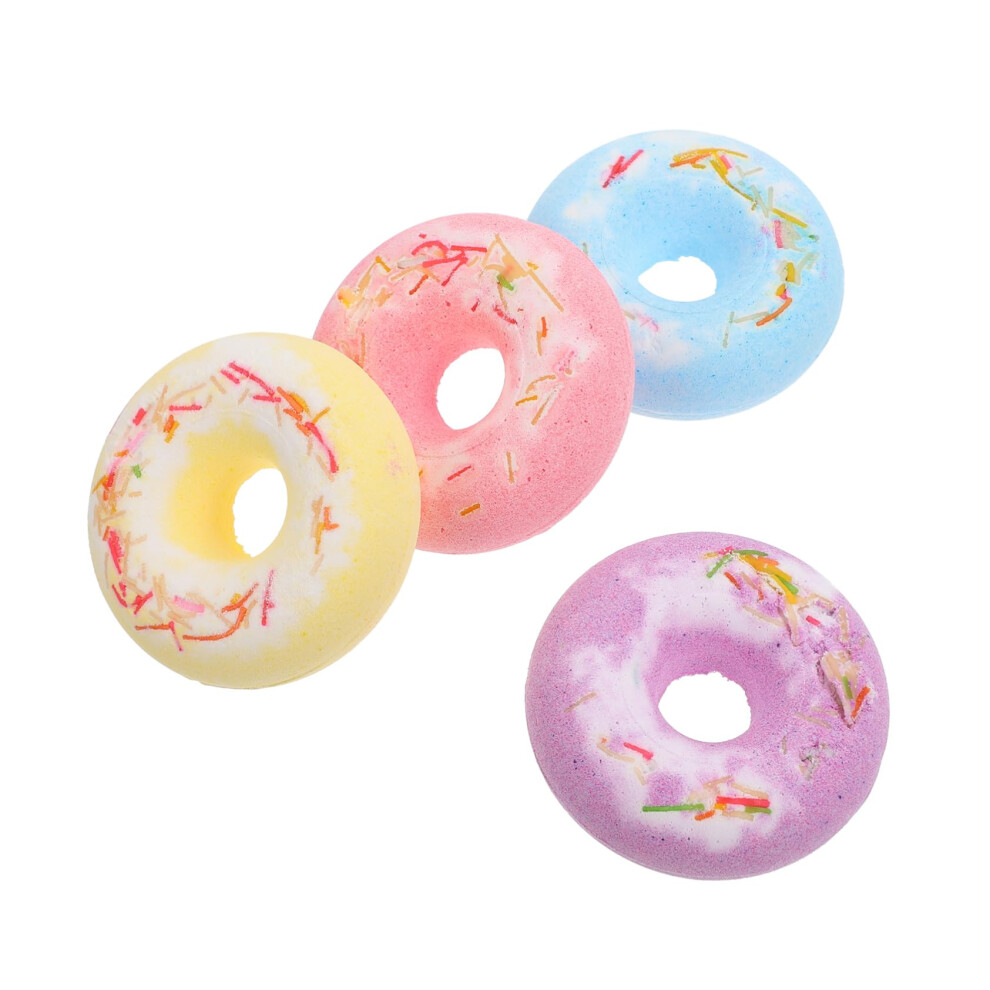 NIYANGLE 4Pcs Cake Shaped Bath Bombs with Sea Salt for Spa and Home Use, Gentle Skin Exfoliation