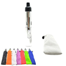 Refillable Metal Tobacco Pipe Butane Lighter with Volcanic Rock Filtration, AllinOne White Design for Camping