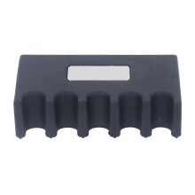 5 Cue Pool Cue Stick Holder Rack, Black, 5 Holes, Compact 17.1x10.2x4.3cm