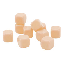 30PCS Beige Blank Dice Set 6-Sided DIY Puzzle Board Game Markers