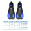 (Black+blue, L) Palmes de Plongée en Silicone Ajustables 1