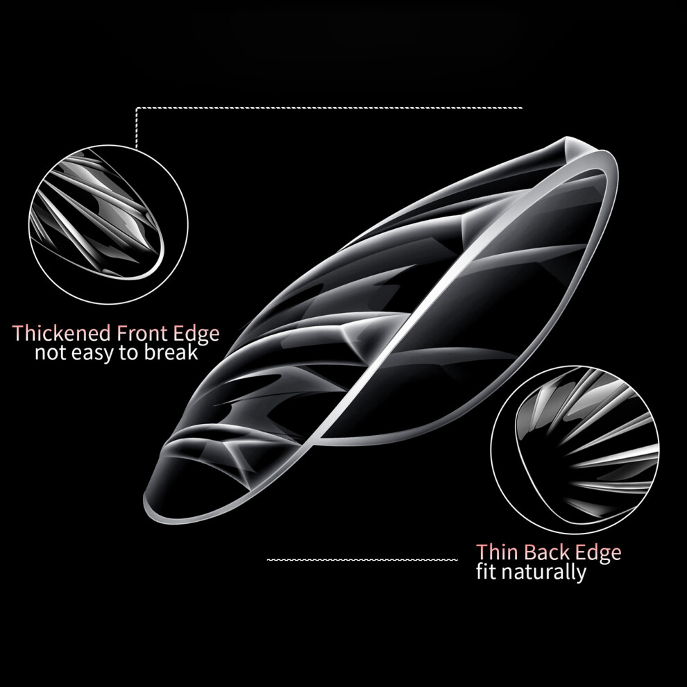 Reach-Tools (3D Shell Armor Long Model [120Pcs]) 3D Almond Press On Nails - Glam Fake Nails