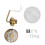 Moderne glazen wandlamp met golvend effect E26/E26 1