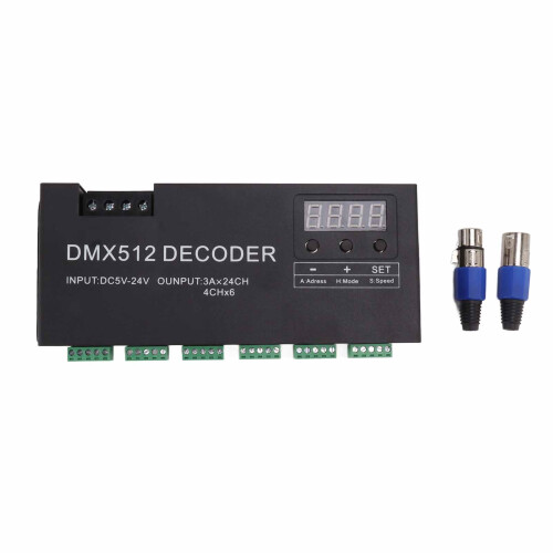 Decoder DMX512 a 24 canali con display digitale