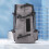 Pet Carrier Backpack for Outdoor Cycling, Grey, Nylon, Portable 11
