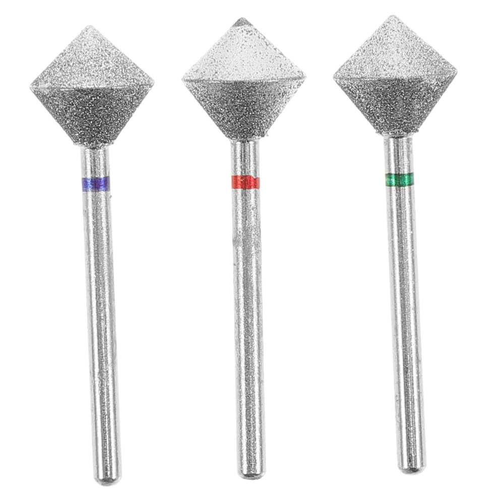 3pcs Professional Nail Drill Bits Set for Manicure Pedicure Gel Nails Cuticle Care Durable Reusable