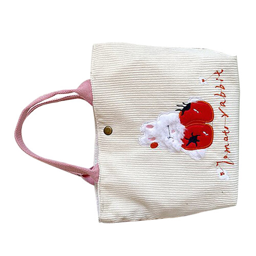 Handtasche aus Samt mit Erdbeermuster 1