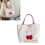Handtasche aus Samt mit Erdbeermuster 5