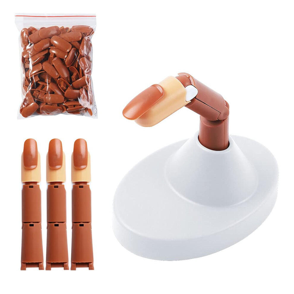 White Flexible Nail Training Hand With Replaceable Tips And Stable Base For Professional Acrylic Practice