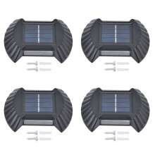 Solar Wall Light, Waterproof LED, 8-Bead, 4-Pack