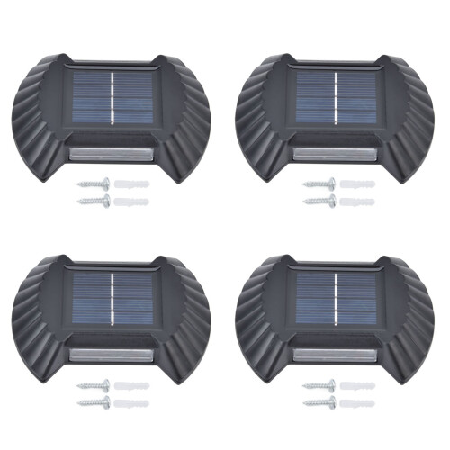 Solar Wall Light, Waterproof LED, 8-Bead, 4-Pack