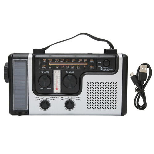 LED håndsveiv nødradio AM/FM/SW