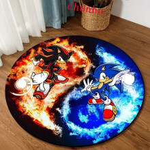 (8, Diameter 80cm) Sonic The Hedgehog Round Floor Rug Bedroom Carpets Living Room Doormat Mats Gift
