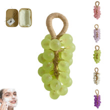 Handmade Grape Soap with Hanging Rope, Handcrafted Crystal Grapes Design for Bath and Kitchen Gift A04