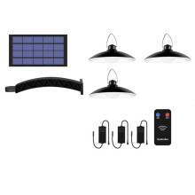 Lámpara Colgante Solar con Control Remoto Lámpara Solar Interior y Exterior Iluminación Solar para Camping Jardín Patio A