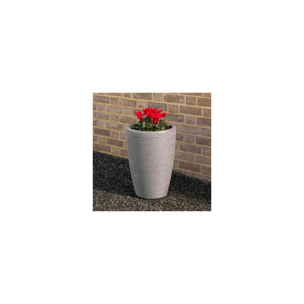 Strata Amesbury Medium Planter, Stone - 35Cm