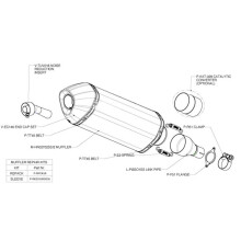 Motorcycle Slip Exhuast for BEVERLY 125 300 MP3 125 250 300 Exhaust Middle Pipe Muffler BEVERLY 125 300