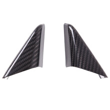 Real Carbon Fiber Car A PillarTriangle Cover for 718 911 2012-2019 Decorative Cover Gloss Black