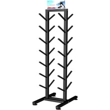 Freestanding HeavyDuty Steel Ski and Snowboard Rack for 7 Pairs with Wheels or Adjustable Feet