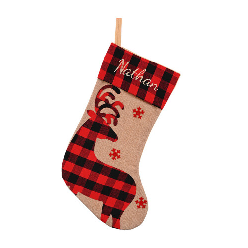 Cloth Christmas Stocking47x21cm Multicolour with