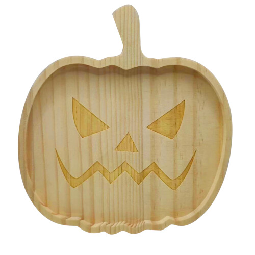 Halloweenpumpa Trädekorationsfat 19x18cm