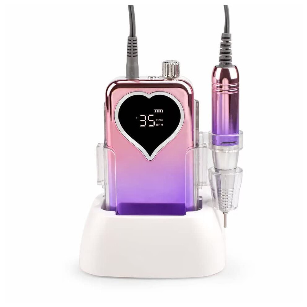 Electric Nail Drill 35000 RPM Wireless Rechargeable Nail File for Acrylic and Gel Nails
