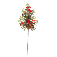 Christmas Pine Cone & Red Berry Picks47cm