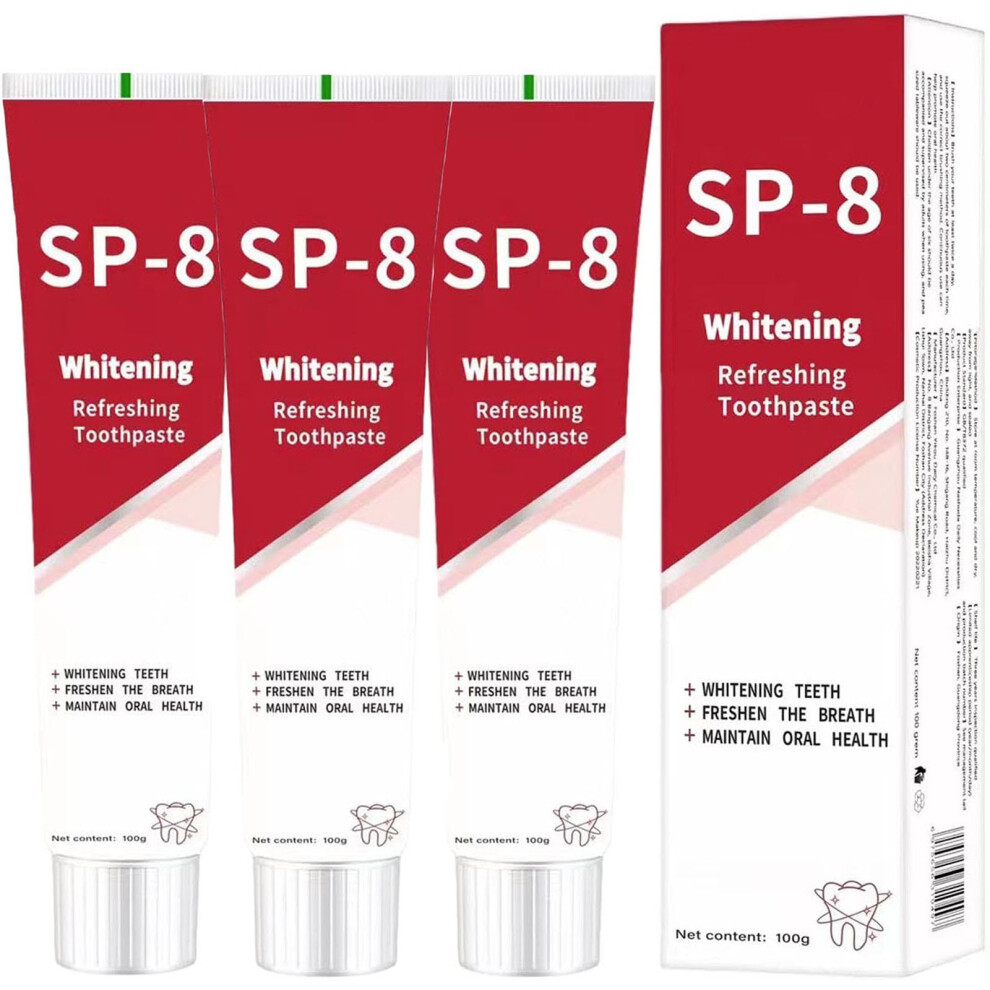 SP8 Hydroxyapatite and Probiotic Whitening Toothpaste 3pcs, Gentle Stain Removal Brightening Care