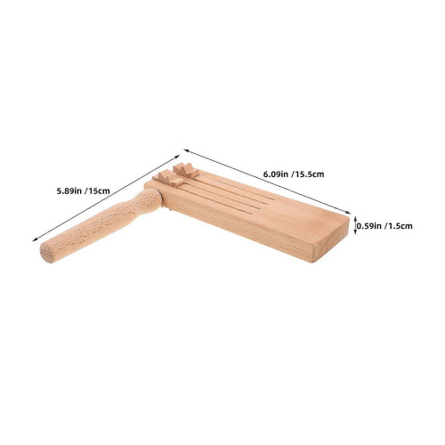 Orff Instruments Ξύλινη περιστρεφόμενη καστάνια για παιχνίδι 2 τεμάχια ξύλινα ηχε 1