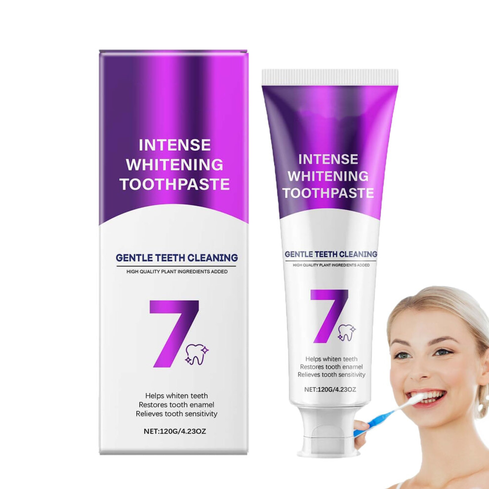 120g Whitening Toothpaste for Sensitive Enamel, Deep Stain Remover with Natural Mint for LongLasting Fresh Breath